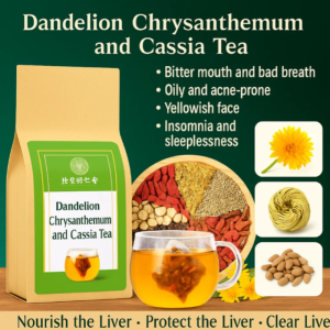 Organic Dandelion Chrysanthemum Tea Bags Liver Detox Kidney Support with Cassia Seed Goji Berry Herbal Blend for Digestion & Immunity