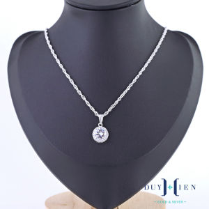 Dây Chuyền Bạc Tặng Bạn Gái Duy Hiển S990 Nguyên Chất Mặt Dây Single Stone Phong Cách Minimalism Đơn Giản Sang Trọng Cá Tính