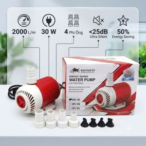 Máy Bơm Hồ Cá Baoyu BYS-105 (50W - 4000L/H) - Bơm Lọc Bể Cá Non Bộ Tiết Kiệm Điện