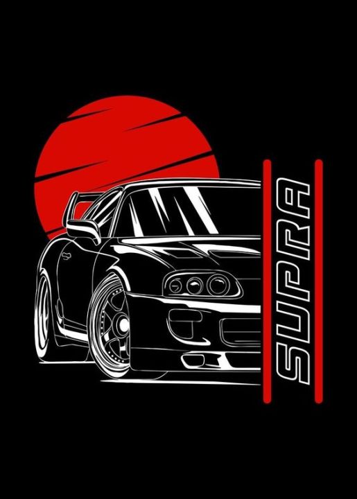 SABLON DTF AJAIB BISA SATUAN-CARS SUPRA NIGHT