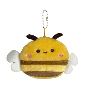 Headphone Storage Bag for Girls Plush Change Purse Bag Charm Pendant Cartoon Animal Storage Box Lovely Bees Purse