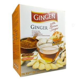 GINGEN GINGER WITH BROWN SUGAR WITH HONEY STRONG FORMULA NO SUGAR - 10s