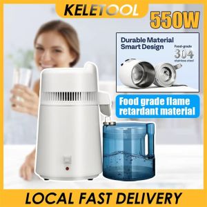 Distilled Water Machine 750W 4L Pure Water Distiller Water Purifier Stainless Steel Dental Clinic Laboratory Home Hydrosol Machine