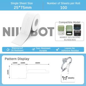 Niimbot B21 Bluetooth Thermal Label Printer Inkless Portable Sticker Maker for Jewelry Clothing Tags Supermarket Retail Home Barcodes Price Name Printing with FCC CE RoHS Certifications