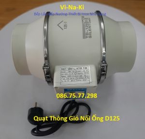 Quạt thông gió nối ống D125 quạt thông phòng cánh nhựa quạt nối ống gió phòng ngủ