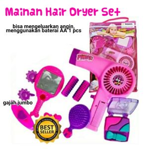 Mainan Beauty Set Hair Dryer Sisir Make Up Anak
