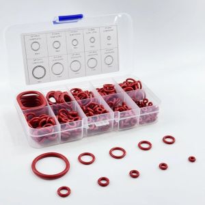 XUANY Heat-Resistant Silicone O-Ring Set Oil-Resistant High-temperature Resistant O-Ring Seal Set 10 Sizes Different Size O-Ring Combo Pack Automotive Repair