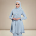 Sulam Baju Kurung Lace Rose Jacquard Baju Raya Sulam 2025 Pleated Kurung Baju Untuk Nikah Tunang Kurung Baju Melayu Perempuan Murah Cantik. 