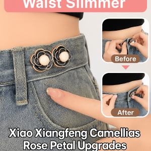 Rose Petal Waist Buckle Detachable And No Sew Jeans Waist Adjuster Adjustable Size山茶花玫瑰瓣收腰扣
