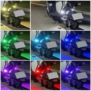รถจักรยานยนต์ LED Strobe Light พร้อมตัวควบคุมสัญญาณไฟแฟลช Anti-collision สําหรับรถจักรยานยนต์/Cute-Ghost