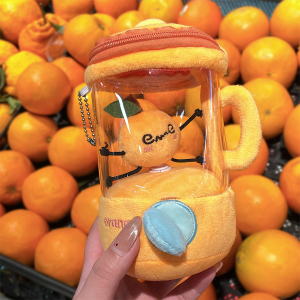 Cute Fruit Juicer Doll Fun Drawstring Turn Watermelon Plush Doll Soft Stuffed Doll Keychain Pendant Kids Gift Creative Toys