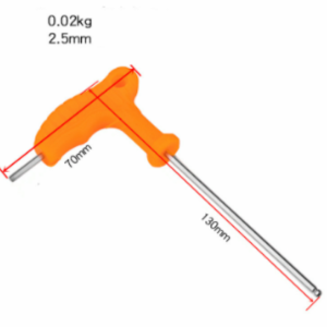 T-Handle Allen Wrench Set Ball End Hex Key Non-Slip ABS Handle for Motorcycle Bike Repair