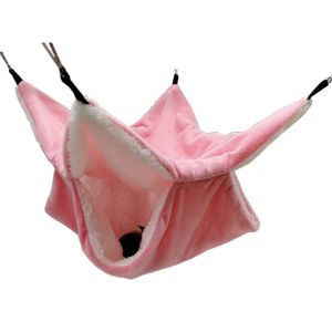 SIRENXI Dày Võng Chuột Hamster vải nhung lông Ấm áp Hai Lớp Túi ngủ cho chuột Hamster Thiết thực Thoải mái Ổ Chuột Hamster thú cưng Dành cho Chuột sóc hamster
