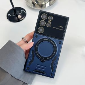 Crashstar 360 ° xoay MagSafe đứng cứng chống sốc vỏ điện thoại cho Samsung Galaxy Ultra S25 S24 S23 S22 Ultra Plus + S21 FE A54 A34 A14 A53 A13 A12 5g A52 A34 4G A16 A06 A55 A35 A15 a05s không dây vỏ bọc Ốp điện thoại sạc