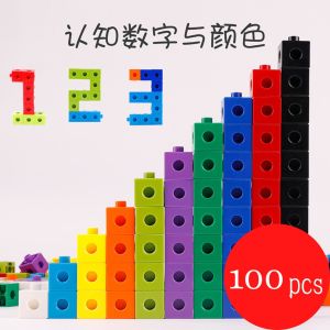 Linking Cubes Colour Number Block Montessori Counting Mathematics Magic Cute 正方体魔法方块积木 3-6 years old Kids Toy Permainan WeBuild