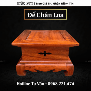 Đế Chữ Nhật Đế chân loa gỗ Hương Đá Cao 18 Cm