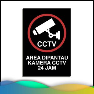 Sign Board Akrilik CCTV 24 Jam / Sign Acrylic CCTV 24 Jam Murah