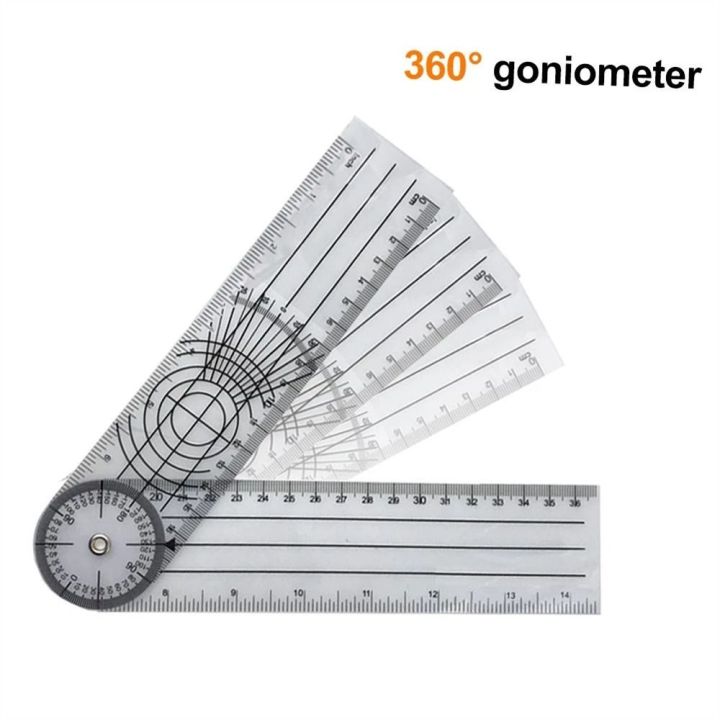 Foldable Ruler Medical Goniometer – 360° Clear Plastic Ruler For ...