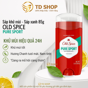 [Chính hãng] Lăn Sáp Khử Mùi (Sáp xanh) Old Spice HighEndurane Pure Sport I Fresh I Original 85g - TD Shop