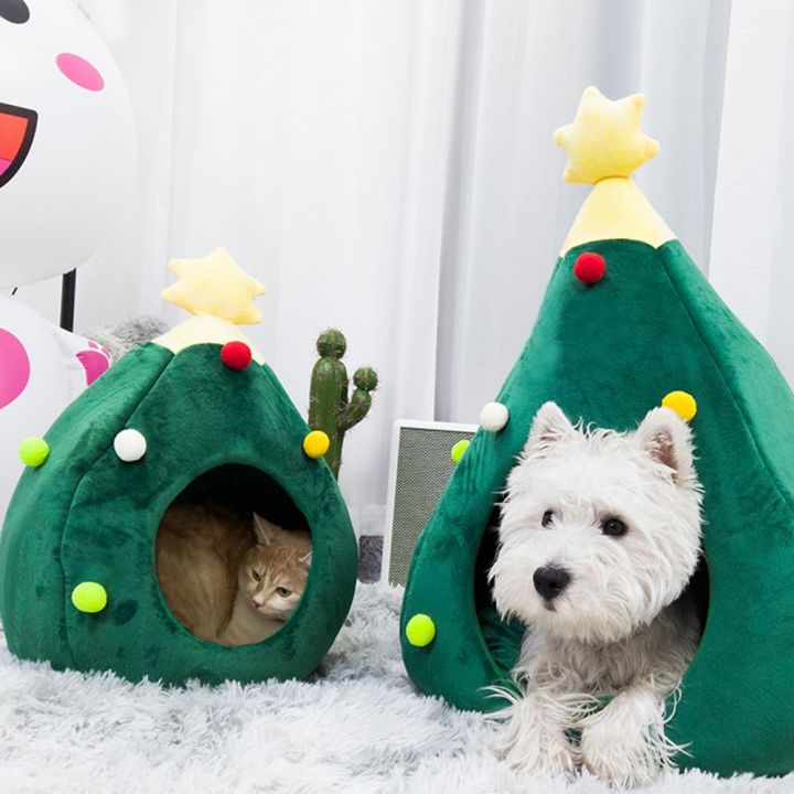 SWEET ELVES Winter Small Dogs Detachable Breathable Warm Pet House Cat ...