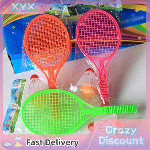 SHGMYD เซตเทนนิสแบดมินตันกลางแจ้งไม้แร็กเกตของเล่นเพื่อการศึกษากีฬาสำหรับเด็ก