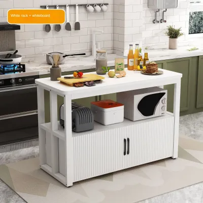 Movable Kitchen Island Table Kitchen Storage Rack Island Kitchen island table Movable Kitchen Shelf Cabinet Kitchen Trolley Island Island Counter Table Floor-Standing Multi-Layer Cutting Station Multi-Functional Home 17 dian
