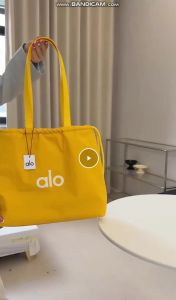 Drawstring Fabric Tote Bag Solid PU Wide Shoulder Straps Front Printed Logo Five Fresh Pastel Tones Daily Gym Commute Shoulder Bag