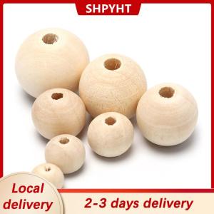 [COD] SHPYHT Local delivery Ship within 24 hours Round Wood Spacer Bead Natural Unpainted Wooden Ball Beads DIY Craft Jewelry