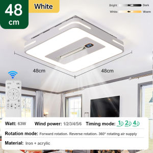 Gogeous 90cm 50cm ceiling fan with light modern design 6 gear wind tricolor dimming golden ceiling fan with led lights and remote ceiling light with fan for dinning room living room