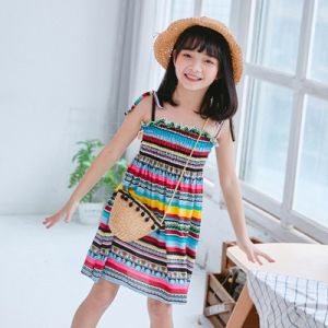 Dress Anak Perempuan Korea Summer Style Kualitas Import Premium Bahan Katun 1-5 Tahun - KC3E