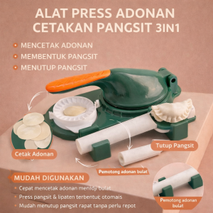 V2 Cetakan Pastel 3in1 Efisien Hemat Waktu Alat Press Adonan Pangsit Dumpling Maker 3in1