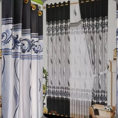 GORDEN JENDELA DAN PINTU PRIN EMAS PANJANG 240CM SET RUANG TAMU HORDENG TEBAL BAHAN BLACKOUT ARIZONA