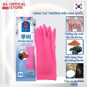 Găng tay cao su tự nhiên cao cấp không mùi nhiều kích cỡ