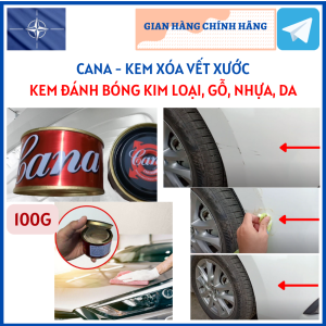 Kem Đánh Bóng Kim Loại Gỗ Da Nhựa Xóa Vết Xước Ô tô - Xe Máy Cana Car Cream (100G)