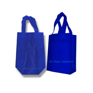 1 Lusinan isi 12 pcs Tas Kain Spunbond Goodie Bag Polos Model Handle Box / Kotak Ukuran Jumbo Besar / Kecil 20x25 25x35x10 30x40x10 35x45x12 Kantong Belanja Lipat Serbaguna Hampers sembako Paper bag tile souvenir Lebaran idul fitri Ramah Lingkungan