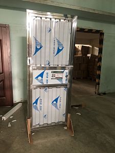 CITY ประตูสแตนเลสอย่างดี สำเร็จรูป ขนาด 80x200 cm  ขนาด 90x200cm