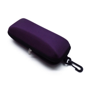 กล่องใส่แว่นตาฝาซิป 16 x 6 x 5 cm รุ่นมีตะขอเกี่ยว