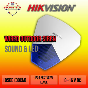 Hikvision Wired Sounder Up To 105dB Sound Alarm Siren For AX Hybrid Pro - DS-PS1-B | R