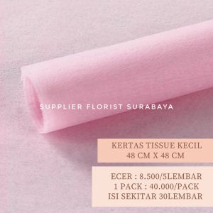 SFS - [ECER PER 5 LEMBAR] KAIN KERTAS TISSUE KECIL 48CM X 48CM KERTAS PEMBUNGKUS BUNGA WRAP WRAPPING PAPER