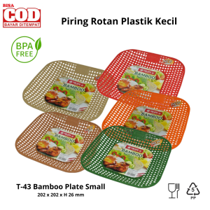 Lion Star Piring Rotan Plastik Bamboo T-45 Bamboo Plate Large