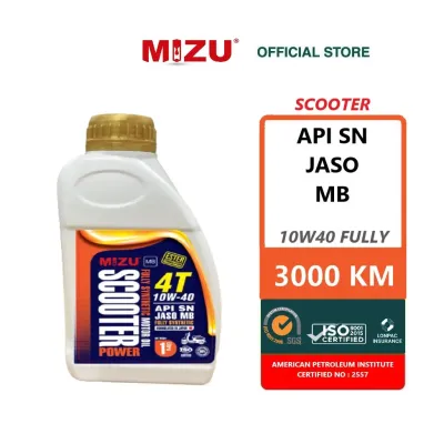 MIZU SCOOTER 4T 10W40 API SN Minyak Motosikal Sepenuhnya [Ester] (1L) JASO MB skuter