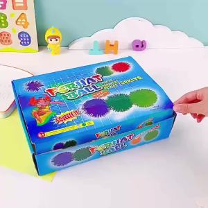 Squishy Toys Puffer Ball wtih Lights Flashing Hairy balls with Lights Toys for Kids Baby Toys