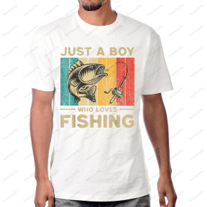 [Local Stock] VCC Funny Vintage Fishing Jokes Fisherman Bass Fish T-Shirt Casual Fashion Loose Harajuku Man Tshirt Summer Cotton Y2k Women Tees