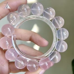 Montagne Jewelry Original Design Fine Jewellery Natural 15-16mm Pink Quartz pink Crystal Bracelets