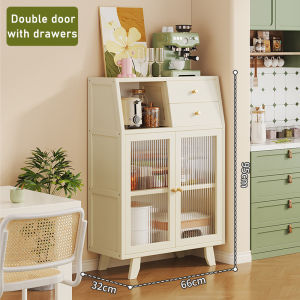 Nordic White Open Sideboard Cabinet With Legs Living Room Tea Coffee Storage Cabinet With Drawers Office File Organizer