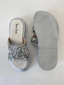 Sendal Selop Kondangan Wanita Sara Sara Lily Glitter Sequin Platform 4cm Tampilan Berpola Elegan