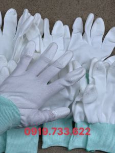 Găng tay chống tĩnh điện PU trắng- HÀNG CHÍNH HÃNG