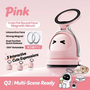 MIRELAE ic Attraction ic Phone Holder 360 Degree Rotating Cute Robot Phone Stand Gifts Detachable Suction Base Desktop Phone Stand Office Desk