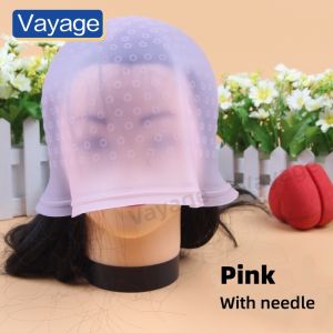 Barber Shop Dyed Silicone Hat Pro Salon Perm Cap Reusable Coloring Highlight Dyeing Hair Style Tools