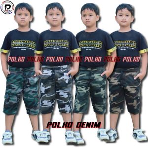 Celana Cargo Army Anak Pendek Usia 5-13 Tahun POLHO